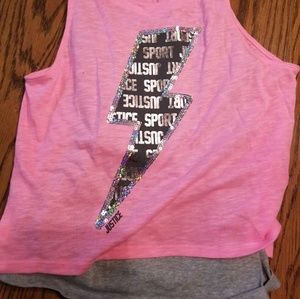 Justice Layered Sports tank